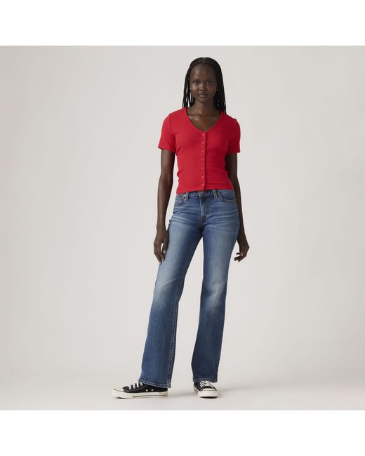 Levi's Superlow Bootcut Jeans in het Red