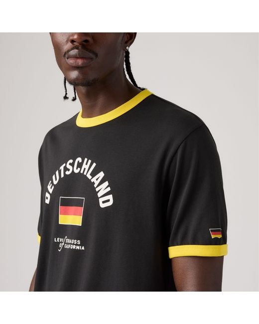 Levi's Black Germany Ringer Tee for men