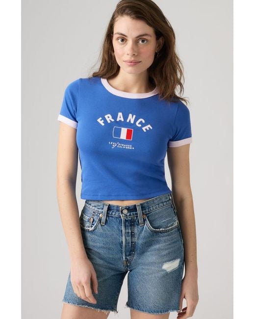 Levi's Blue France Ringer Tee