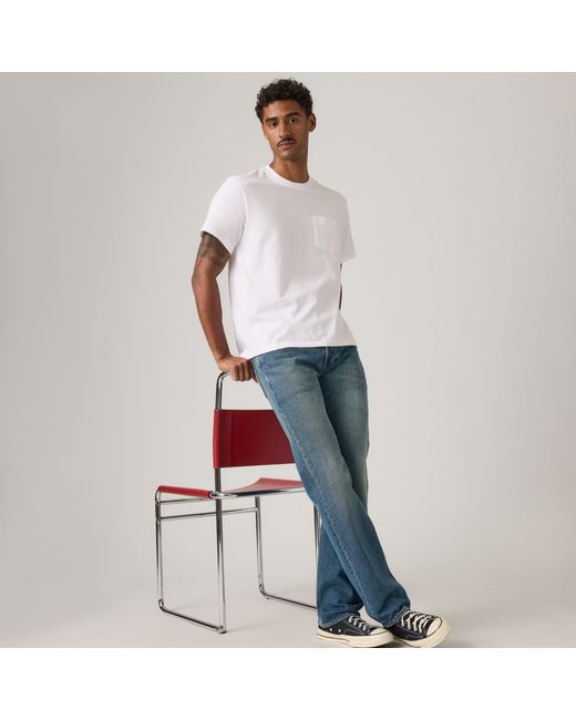 Levi's Essential T Shirt Met Zak in het White voor heren