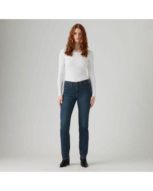Levi's Blue 314 Shaping Straight Jeans