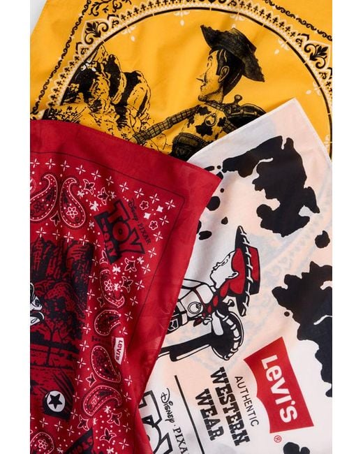 Levi's X Toy Story Bandana 3 Pack in Red for Men | Lyst UK