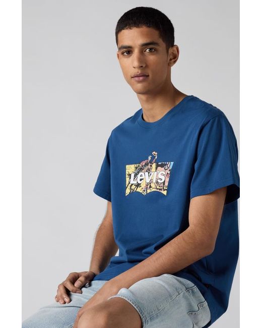 Levi's Blue Relaxed Fit Graphic Tee for men
