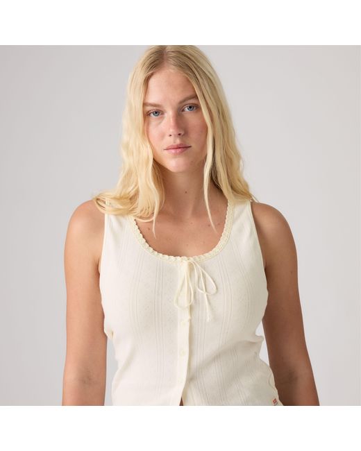 Levi's Multicolor Dry Goods Pointelle Lace Tank Top