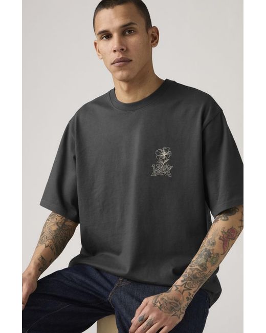 Levi's T Shirt Met Halflange Mouwen in het Gray voor heren