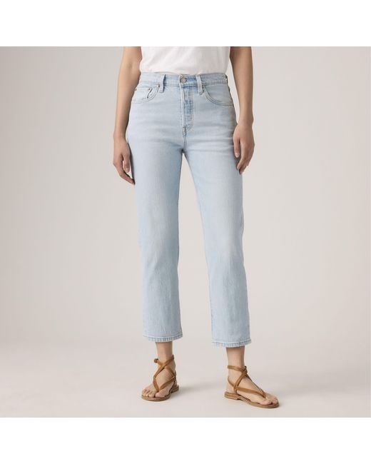 Levi's Blue 501 Crop Jeans