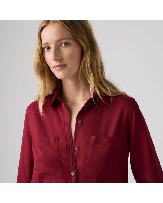 Levi's Red Aspen Utility Long Sleeve Shirt
