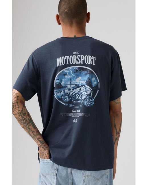 Levi's Blue Relaxed Fit Graphic Tee for men