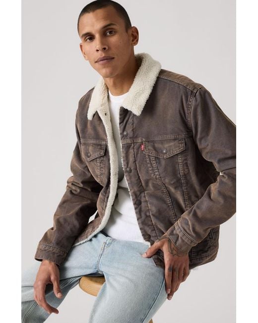 Levi's Brown Type Iii Sherpa Trucker Jacket for men