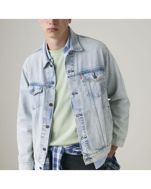 Levi's Relaxed Trucker Jacket in het Blue voor heren