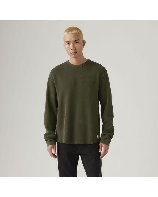 Levi's Green Long Sleeve Relaxed Thermal Tee for men