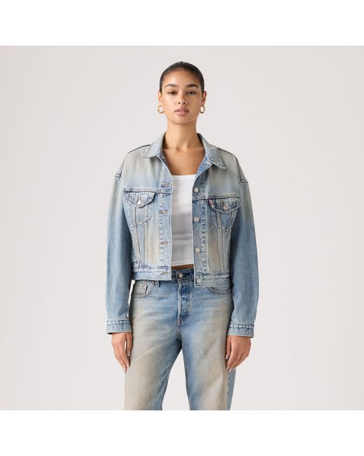 Levi's Cropped '90S Trucker Jacket in het Blue
