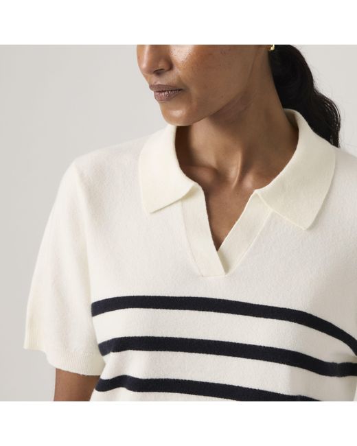 Levi's White Super Soft Polo Sweater