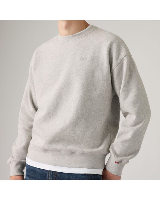 Levi's Gray Authentic Crewneck Sweatshirt for men