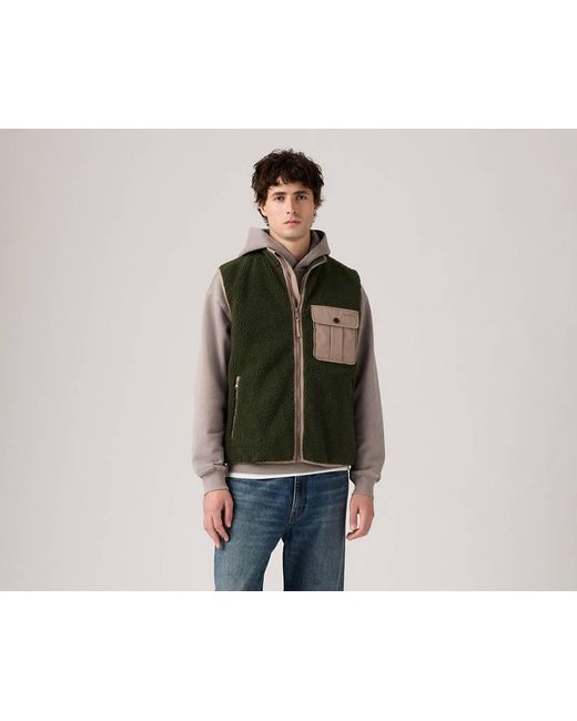 Smanicato Joonie Sherpa di Levi's in Green da Uomo