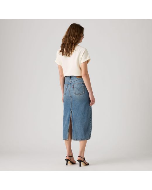 Levi's Decon Slit Midirok in het Blue