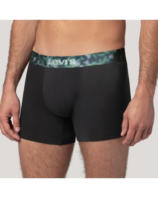 Levi's Black Motion Camo Boxer Brief 2 Pack for men