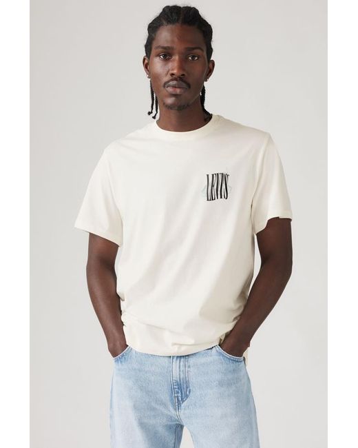 Levi's White Relaxed Fit Graphic Tee for men