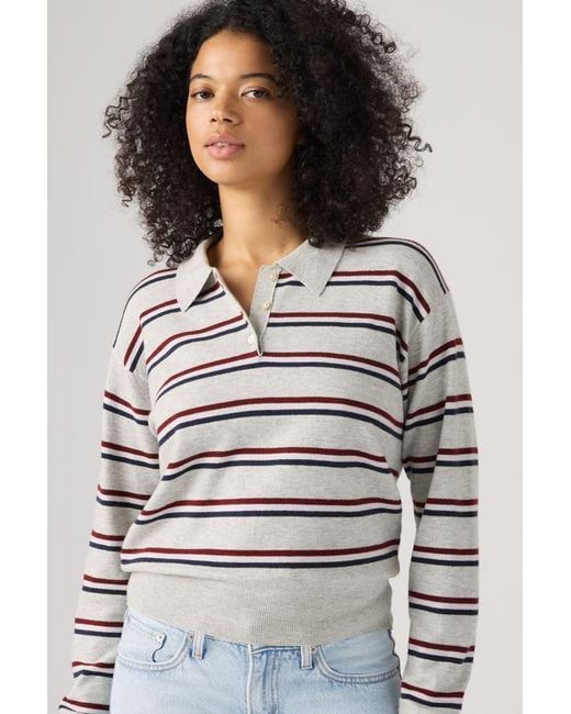 Levi's Gray Supersoft Long Sleeve Polo