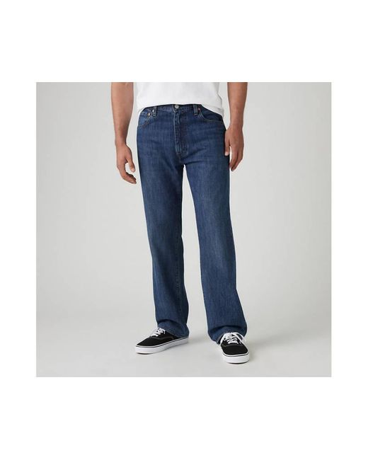 Levi's Blue 555 Relaxed Straight Lightweight Linen+ Denim Jeans for men
