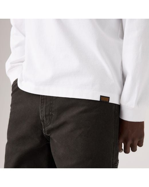 Levi's White Long Sleeve Workwear Tee for men