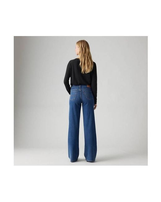 Levi's 318 Shaping Wijde Jeans in het Blue