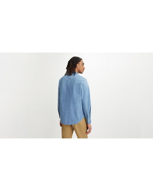 Camicia western Barstow taglio standard Blu di Levi's in Black da Uomo