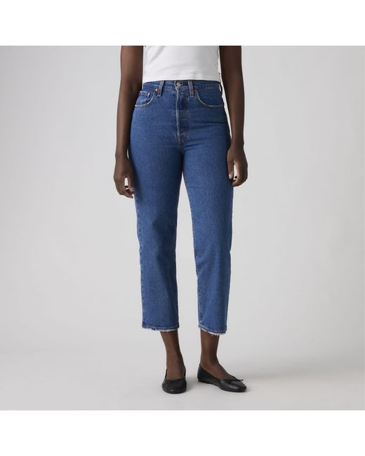 Levi's Blue Ribcage Straight Ankle Jeans