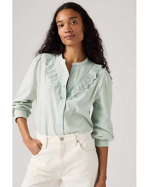 Levi's Gray Jane Eyelet Blouse
