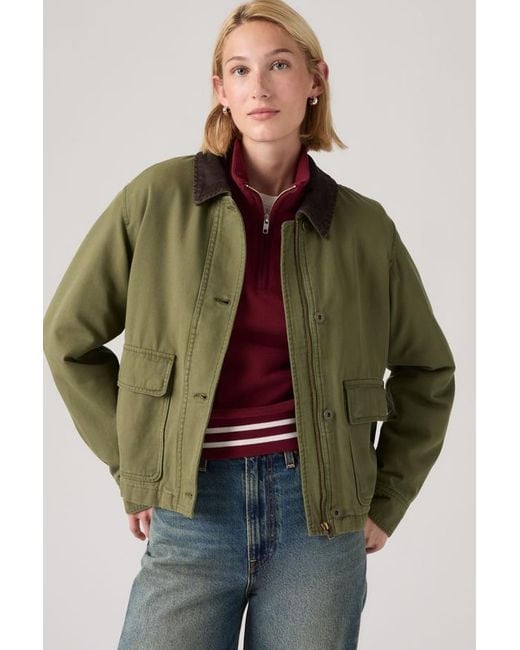 Bree Cropped Chore Jacket Levi's de color Green