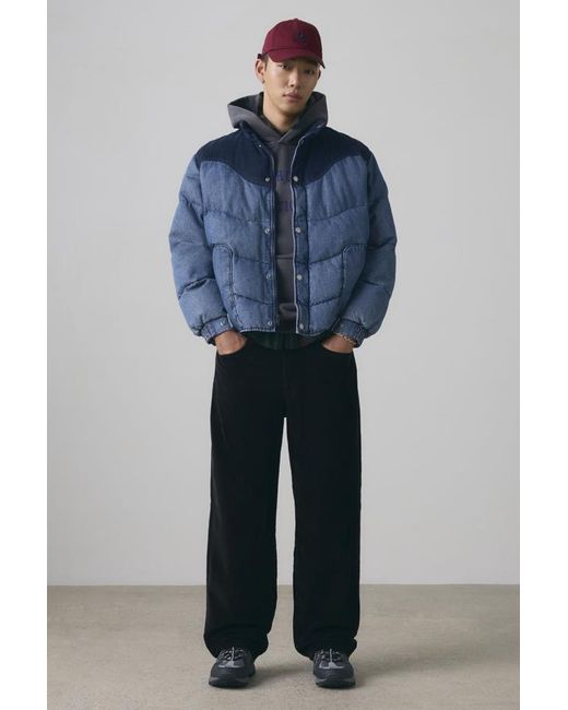 Levi's Blue Wild West Short Puffer Jacket for men