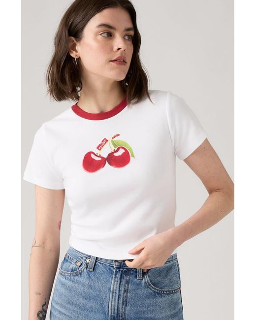 Levi's White Essential Graphic Sporty Tee