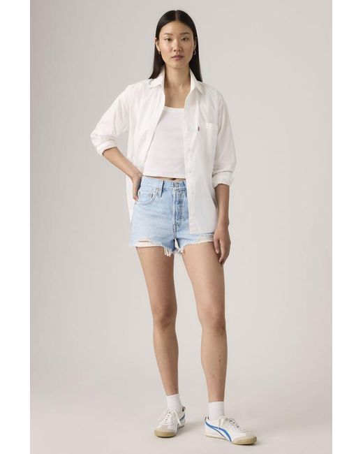 Levi's Blue Luxor Heat 501 Original Womens Short
