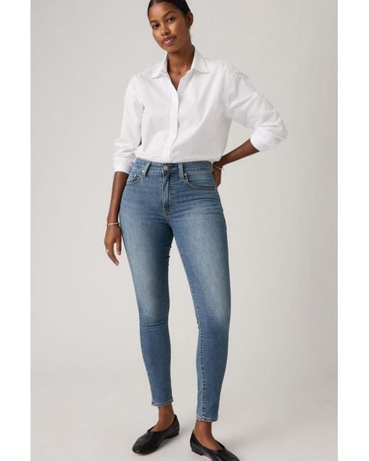 Levi's Blue 721 High Rise Skinny Lightweight Jeans
