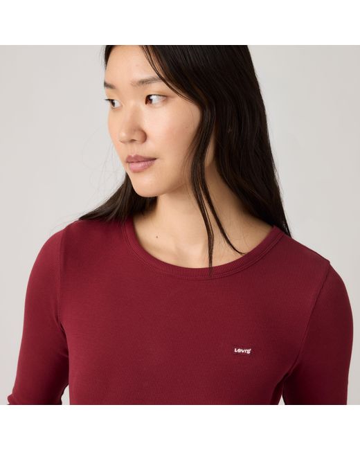 Levi's Red Hayes Long Sleeve Tee