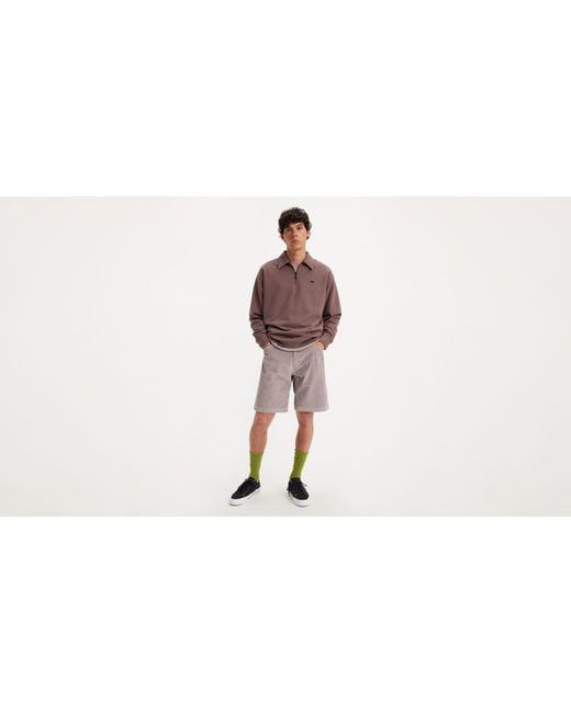 Levi's Black Skateboarding Drop In Corduroy Shorts for men