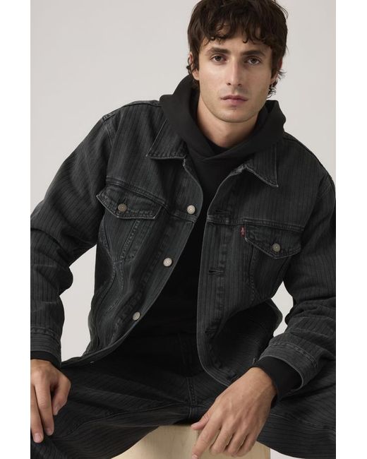 Levi's Black Relaxed Type Iii Trucker Jacket for men