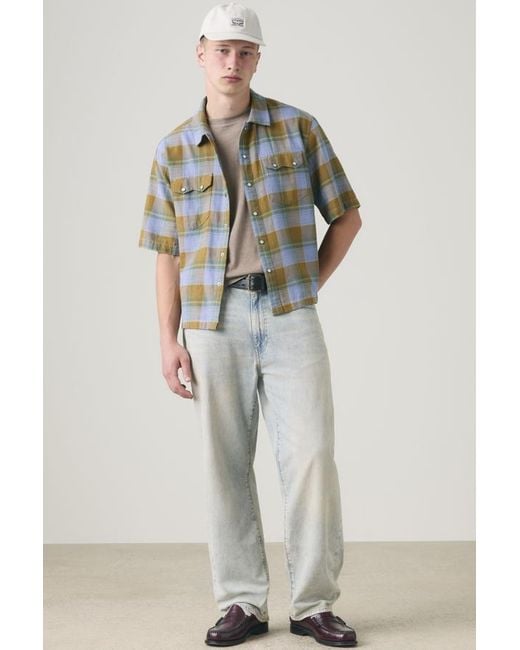 Levi's Blue 568 Loose Straight Linen+ Denim Jeans for men