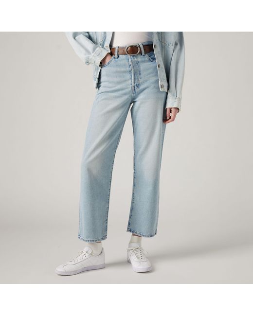 Levi's Blue Ribcage Straight Ankle Jeans