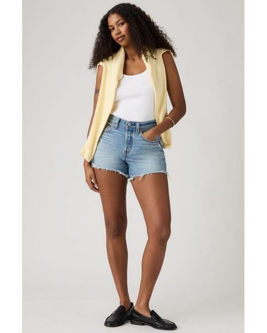Levi's Blue 501 Curve Shorts