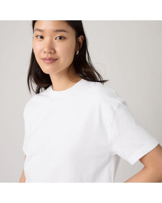 Levi's White Cropped Anyday Tee