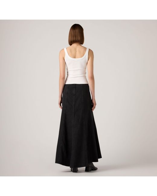 Levi's Seamed Flare Rok in het White