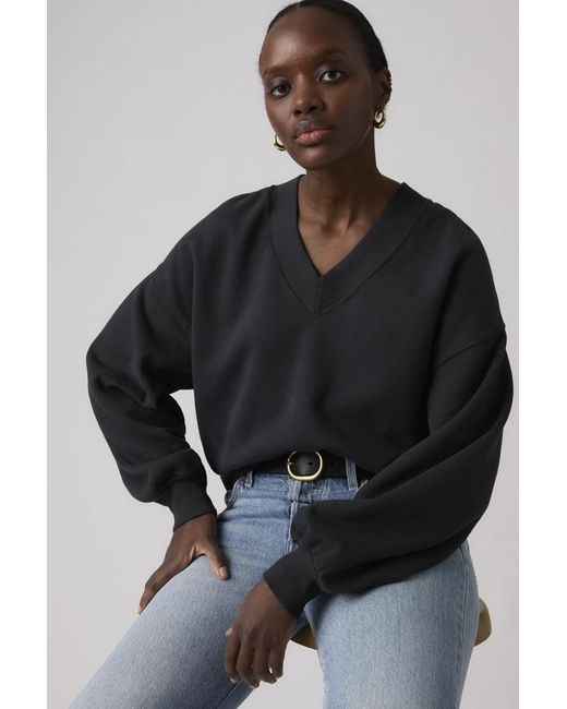 Levi's Black Vintage V Neck Sweatshirt