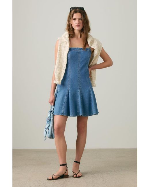 Levi's Blue Denim Godet Lightweight Dress