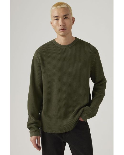 Levi's Green Long Sleeve Relaxed Thermal Tee for men