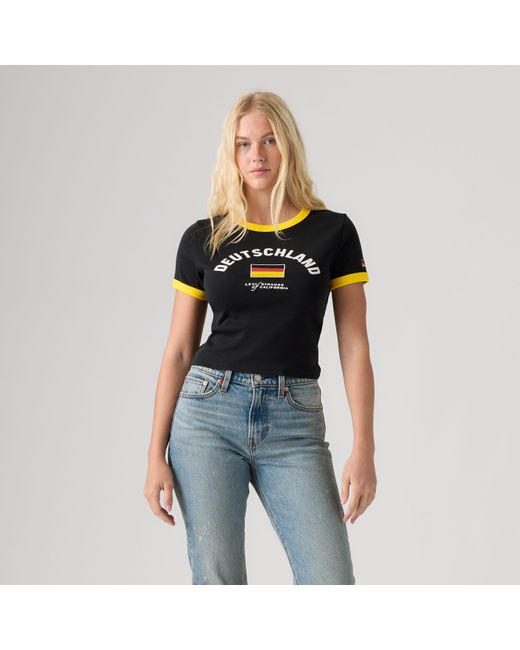 X World Cup Mini Ringer Tee Levi's de color Black