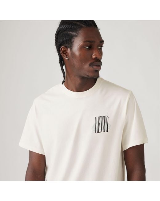 Levi's White Relaxed Fit Graphic Tee for men