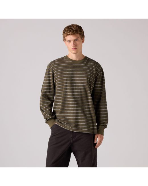 Levi's Long Sleeve Graphic Authentic Tee in het Brown voor heren
