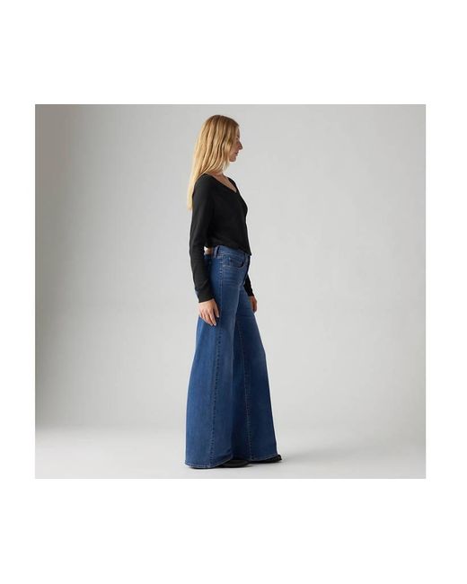 Levi's 318 Shaping Wijde Jeans in het Blue