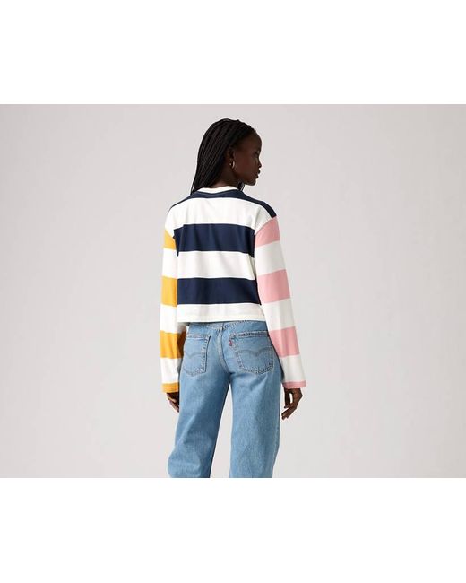 Levi's Graphic Rugbyshirt Met Lange Mouwen in het Blue